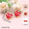 Ohrstecker 1 Paar Produkt CN Ohrring Herz Be Mine TRENDY Valentinstag Acryl Edelstahl Schmuck für Frauen