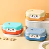 Dinnerware Sets Bento Lunch Box 700ML Leakproof Divided Storage Cute Cartoon Baby Container Reusable Portable Kids