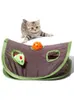 New Cute Pet Cat Interaktives Versteckspiel 9 Löcher Tunnel Mouse Hunt Intelligence Toy Pet Hidden Hole Kitten Faltbares Spielzeug