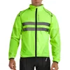 Cykeljackor Wosawe Ultralight Men's Cycling Windbreaker Reflective Jacket Windproof Water Motent Road Cykel Long Jersey Wind Coat 231124