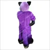 Taglia per adulti Purple Wolf Fox Mascot Costumi di Halloween Cartoon Outfit Abito per festival Outdoor Festival Abbigliamento pubblicitario promozionale