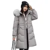 Piumino da donna Parka Grande pelliccia Parka Cappotto invernale da donna Caldo inverno femminile con cappuccio lungo e capelli pesanti 923ge 231123