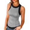 Summer Designer Yoga Wear Fashion Women Sexig Slim Top O Collar Sleeveless Double Nylon Ladies Good Quality Tops Vest Mn8