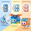 Action Toy Figure Super Wings Super Pet Impilabile Astra Leo Sunny Transforming Change Espressioni con luci Action Figures Anime Kid Toys Gift 230424