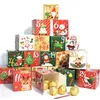 Decorações de Natal 24 pcs 24 dias calendários de advento caixa embalagem de presente 2024 sob o pacote de árvore decoração de ano para casa
