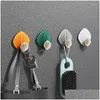 Crochets Rails Crochets 4Pcs Creative Shell Forme Tenture Murale Crochet Punch- Adhésif Fort Sans Soudure Collant Salle De Bain Cuisine Accessoires Dr Dh3Ab