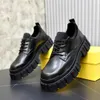 2024 Elegante Walking Force Lederen Derby Loafers Schoenen Dikke Lug Sole Lichte rubberen zool Gentleman Mocassins Lace Up Party Heren Jurk Schoen Oxford Wandelen EU38-44