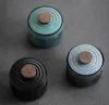 Small Tea Caddy Ceramic Jar Sealed Jar Decorative Storage Tank Tea Box Portable Tea Can Tea Container Tea Organizer Candy