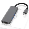 4 In1 USB C till HDMI USB 3.0 PD 4K 1080P Videoutgång USB Typ C Hub Adapter Station