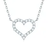 2023 Vente chaude INS S925 STERLING SILPS MISSANITE Diamond Collier Love Clavicule Chaîne Pendre