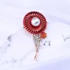 Brooches Enamel For Women Unisex Pearl Beautiful Flower Party Office Daily Clothing Dress Rhinstone Brooch Pins Fashion Gifts