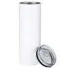 25pc/carton USA CA warehouse wholesale white Sublimation blanks 20oz tumblers Stainless Steel Double Wall straight car mugs 124