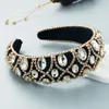 1PCS BOHO FASHING RHINESTONE HAB HOOP لامعة واسعة الحافة الباروكة رئيس الزفاف الإكسسوارات الزفاف