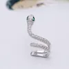 Stud Earrings S925 Silver Needle Ear Bone Clip Zircon Snake Simple Fashion Studs All-Match Punk Rings Jewelry Accessories