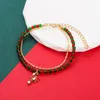 Braccialetti a maglie Bracciale natalizio alla moda per donna Confezione regalo per albero Calzini con perline di canna Offerte