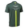 Men's T-shirts Outdoor T-shirts New F1 Racing Suit Aston Martin Team Standing Collar Polo Men's Short Sleeved Summer Breathable Shirt Dnmw