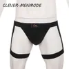 Masculino sexy longo u convexo lingerie oco saco briefs perna laço calcinha sexo exótico arnês bdsm gay sissy bikini