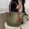 Evening Bags Summer Hand-Woven Handbags Paper Rope Tassels Weaving Underarm Bag Handmade Casual Simple Portable Elegant For Seaside Holiday