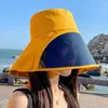 Chapeaux à large bord Chapeaux de seau Femmes Casquettes de soleil Chapeau de seau réversible pliable Protection UV Casquette de plage d'été à large bord UPF50 Chapeaux de protection solaire 230424