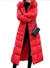 Women's Down Parkas CottonPadded Coat Warm Winter Clothe Fur Hooded Pockets Puffer Jacket Sashes Long Bubble Coats Casual Slim Black 231123