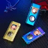 Lighters New double fire lighter transparent No Gas tank unusual blue flame inflatable direct spray windproof men's gadgets