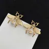 Stud Designer Earrings Brass Material 925 Silver Anti-allergic Bee Luxury Brand Earring Weddings Gifts Exquisite Jewelry