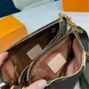 Multi Pochette bags designer women bag Handbag Purse Fashion Clutch Leather Bags Brown Flower Shoulder Crossbody Bag Women Wallet 3 pcs Purses