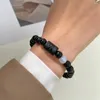 Strand personnalité douze Constellations Bracelet de perles pour femmes hommes pierre ronde naturelle perles classiques corde élastique bijoux de mode