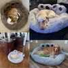 kennels pens Fluffy Dog Bed Plush Kennel Accessories Pet Products Large Dogs Beds Bedding Sofa Basket Small Mat Cats Big Cushion Puppy Pets 231123