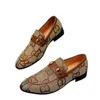 Fotwear Men Oxfords Big Size Slip On Men Dress Shoes Crocodile Mönster Driving Loafers Män mode Bröllopsfest Formell Footwea Storlek 38-45