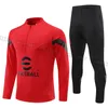 Kids Child 23 24 Soccer Tracksuits Home Ac 2023 TOMORI GIROUD IBRAHIMOVIC DE KETELAERE 2024 TONALI Theo Brahim Manga Longa Jaqueta Tracksuit Set Milans