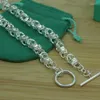 Correntes Babyllnt 925 colares de corrente em círculo de prata esterlina para homens Mulheres colar de colar de festas do colar de joalheria