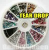 1800pcs 12color Tear Drop Shape Rhinestone Glitter Nail Art beads Acrylic Tips acrylicstone in Wheel9686180