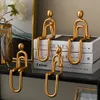 Decoratieve objecten Figurines European Style Resin Goud ornamenten Woonkamer Accessoires Modern People Bureau Sculptuur Geschenken