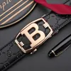 20% korting op ontwerper Nieuwe riem heren echte koeienhuid automatische buckle high-end letters met nieuwe stijl jonge bedrijven casual b-line broek riem