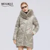 Women's Down Parkas MIEGOFCE Winter Elegant Cotton Coat Stylish Faux Fur Collar Long Warm Hooded Jacket Female Windproof Parka D20657 231123