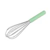 Outils de cuisson fouet en acier inoxydable antidérapant, facile à nettoyer, utilisation domestique, beurre, œufs, lait, fouet, mélangeur, 24 à 6cm