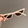 Lunettes de soleil petit demi-oeil de chat pour femmes, tendance, Vintage, composite, lunettes de styliste, lunettes de soleil