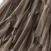 Robes décontractées Irrégulières Voile Soirée Jupes Taille Haute Robe Midi A-doublée Longue Tulle Léger