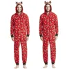 Family Matching Outfits Christmas Pajamas Family Matching Clothes Red Hooded Romper Mother And Daughter Father Son Outfits Mom Baby Child Sleepwear 231123