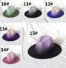 Men and womens jazz hats for young and old alike mens summer wide brim Panama gradient hats df209