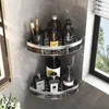 Étagères de salle de bain, organisateur de rangement de cuisine, support de shampoing en alliage d'aluminium, accessoires de douche, sans perceuse 231124