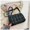 High-quality Fashion Braided Bag Luxury Designer Women Shoulders Bags PU Leather Simple Foreign Style Beancurd Block Small Square Bag Wholesale