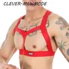 Arnés sexy para hombres Ahueca hacia fuera el cinturón de bondage para el cuerpo BDSM Pecho Halter Lencería exótica Disfraces fetiche Ropa de escenario para club