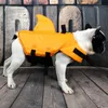 Dog Apparel New size dog tide brand pet swimsuit shark fin fadou life jacket