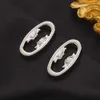 Boucles d'oreilles d'amour de luxe boucles d'oreilles lettre en or 18 carats boucles d'oreilles de luxe pour femmes cadeau de mariage bijoux en acier inoxydable nouvelle fête de printemps en gros