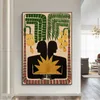 Tapetka starożytny Egipt Streszczenie tygrysa lamparta ic plakat anime Kraft Papier naklejka domowa kawiarnia pokój dekoracje ścienne J230224