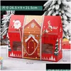 Cadeau cadeau poignée rouge boîte de Noël décoration de fête du nouvel an pour cookie bonbons nougat emballage faveur du père Noël lx5169 drop livrer dhkap