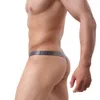 Uomo S Slip sexy PU Intimo in ecopelle Vita bassa Wetlook T Back Mutande Bugle Pouch Perizoma U Convesso Bikini Tanga