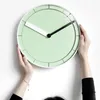 Zegarki ścienne Macaron Salon Clock Minimalistyczny Kreatywny Nowoczesny design kwarc różowy żółty klasyczny Zegar Home Decor 50ZB2515